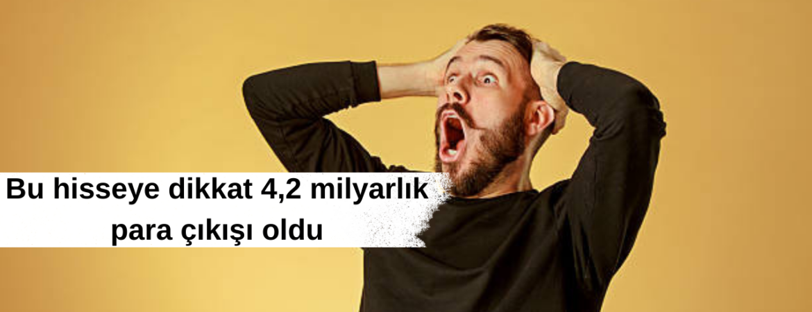 Bu hisseye dikkat 4,2 milyarlık para çıkışı oldu